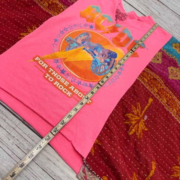 Tabi Myers Handmade AC/DC One of a Kind Poncho Top Pink Multicolor One Size - Picture 7 of 7